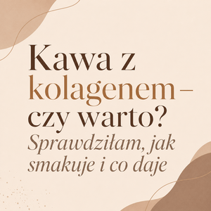 kawa z kolagenem - grafika z tytułem